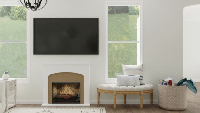 Neutral Tones: Modern Farmhouse Living Room Design View 4 By Spacejoy