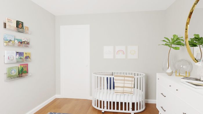Cozy + Neutral: Modern Minimalist Nursery Design View 3 By Spacejoy
