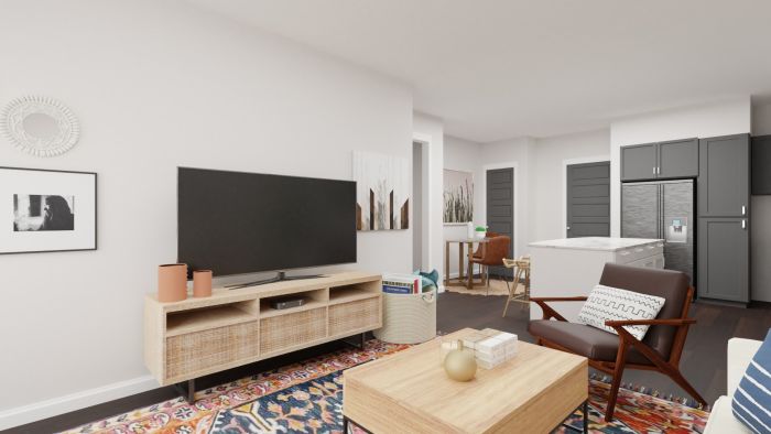 A Statement Rug: Urban Boho Living Room Design View 4 By Spacejoy