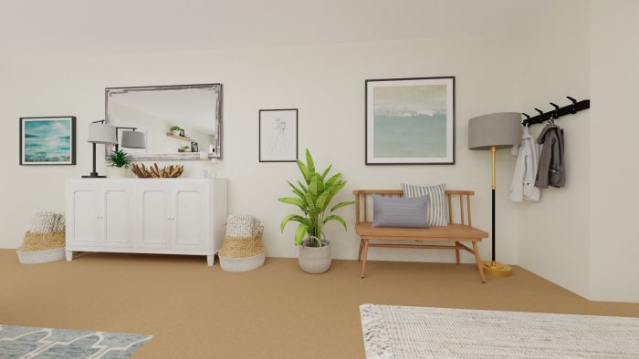 Beachy Vibes: Transitional Coastal Living Room Design View 5 By Spacejoy