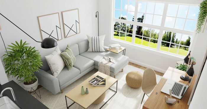 Small Space Living Area: Minimalist Living Room Design View 3 By Spacejoy