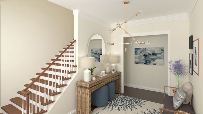 Sputnik Chandelier: Modern Farmhouse Entry Design View 4 By Spacejoy