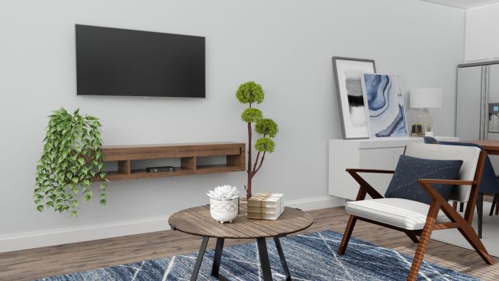 Small Spaces: Mid Century Urban Living Room Design View 3 By Spacejoy