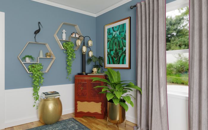 Mixing Vintage Pieces: Eclectic Glam Dining room Design View 3 By Spacejoy