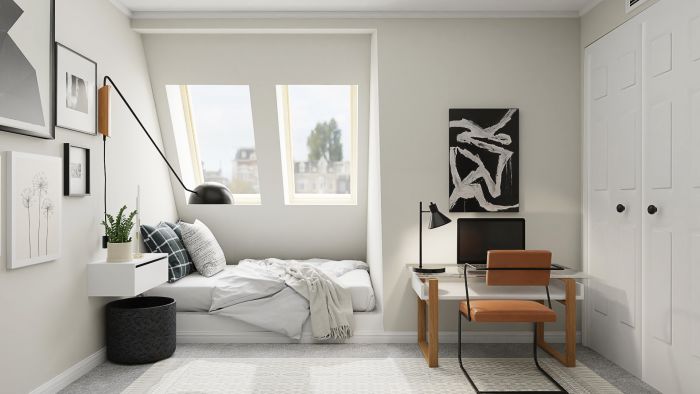 Multi Functional Space: Mid Century Urban Studio Design View 4 By Spacejoy