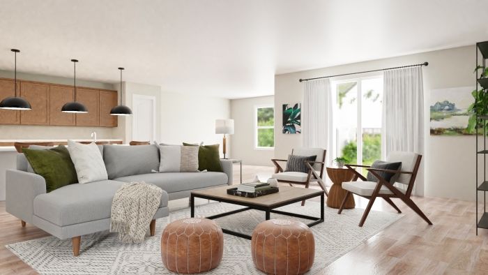 Extra Seating: Urban Modern Living Room Design View 3 By Spacejoy