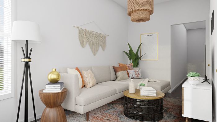 Southwestern Vibes: Rustic Boho Living Room Design View 2 By Spacejoy