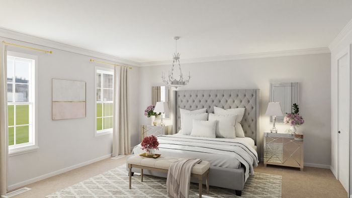 Mirrored Furniture: Elegant Glam Bedroom Design View 2 By Spacejoy