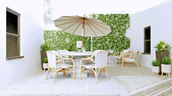 Summer Haven: Coastal Casual Patio Design View 4 By Spacejoy