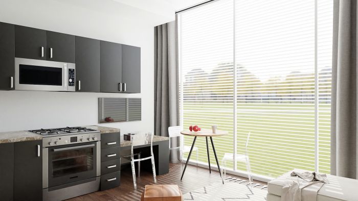Statement Charcoal: Modern Boho Studio Design View 4 By Spacejoy