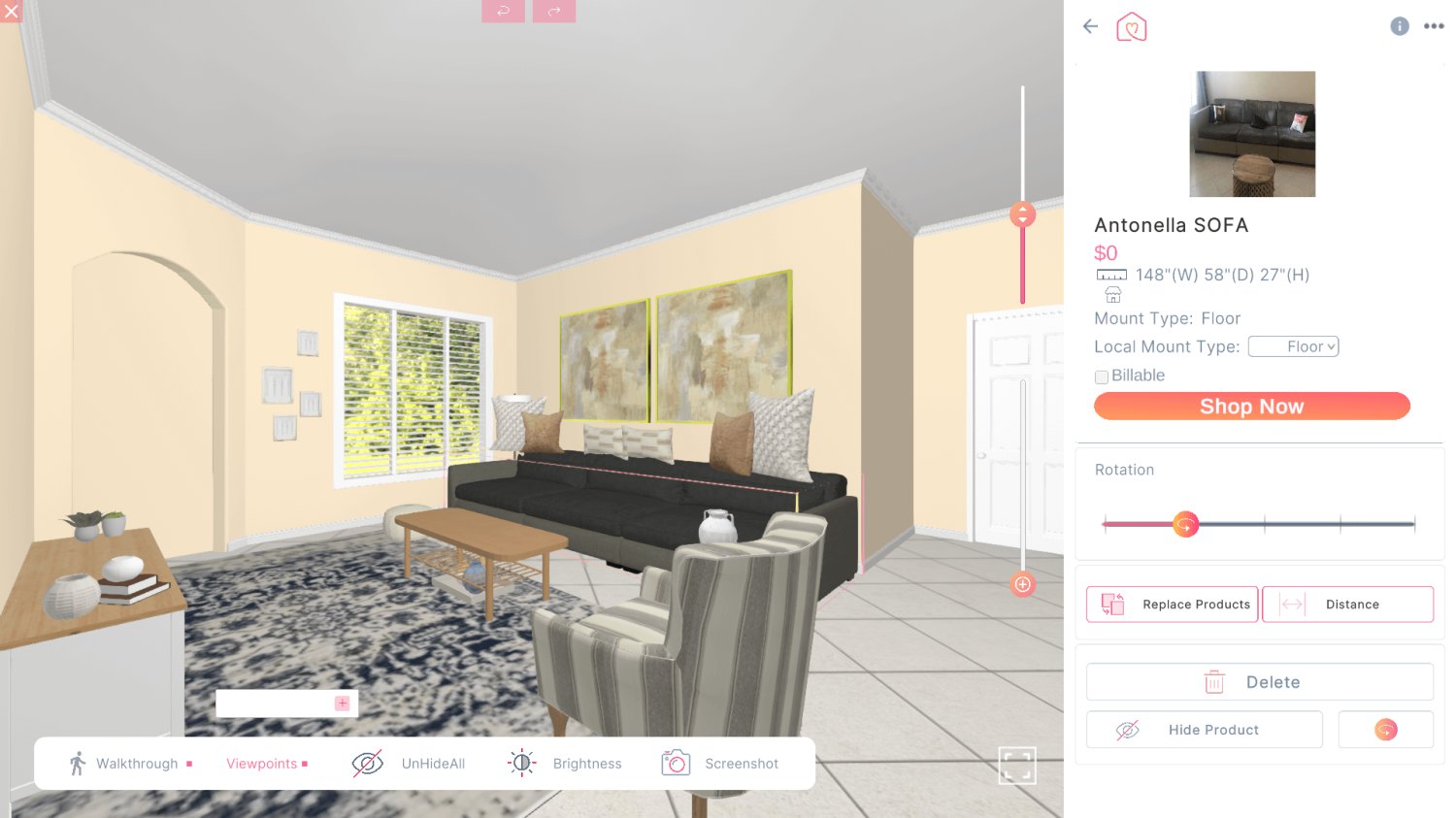 3D Design For Antonella Salembier New Living Room View