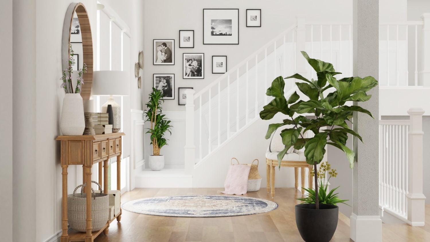 A Classic Farmhouse Entryway With French Overtones Design By Spacejoy