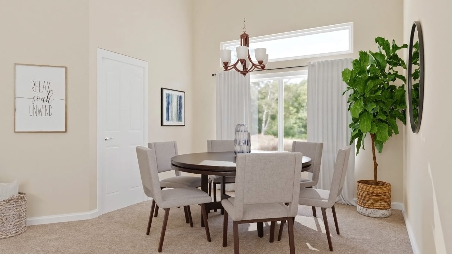 Multi Functional Space: Transitional Coastal Living Room Design By Spacejoy
