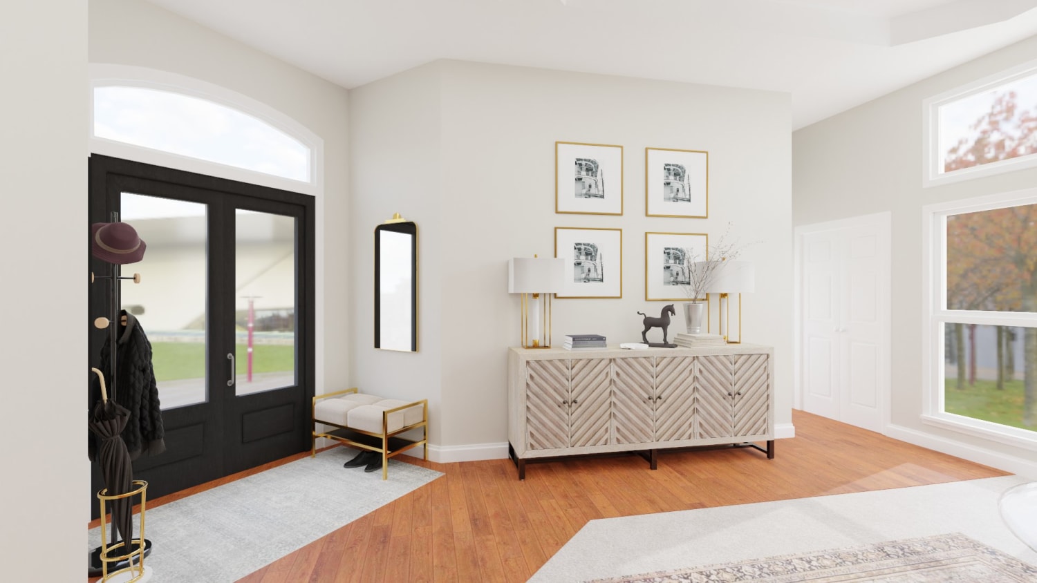 Heirloom Mirror: Classic Transitional Entry Design By Spacejoy
