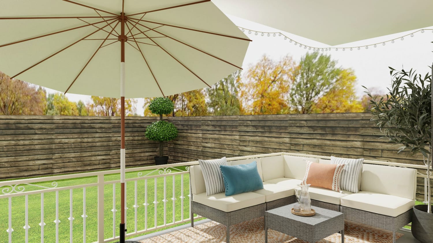 Summer Balcony: Contemporary Outdoor Space Design By Spacejoy
