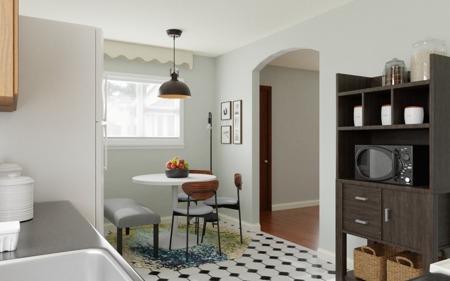 Multi Functional Space: Urban Mid Century Dining Room Design By Spacejoy