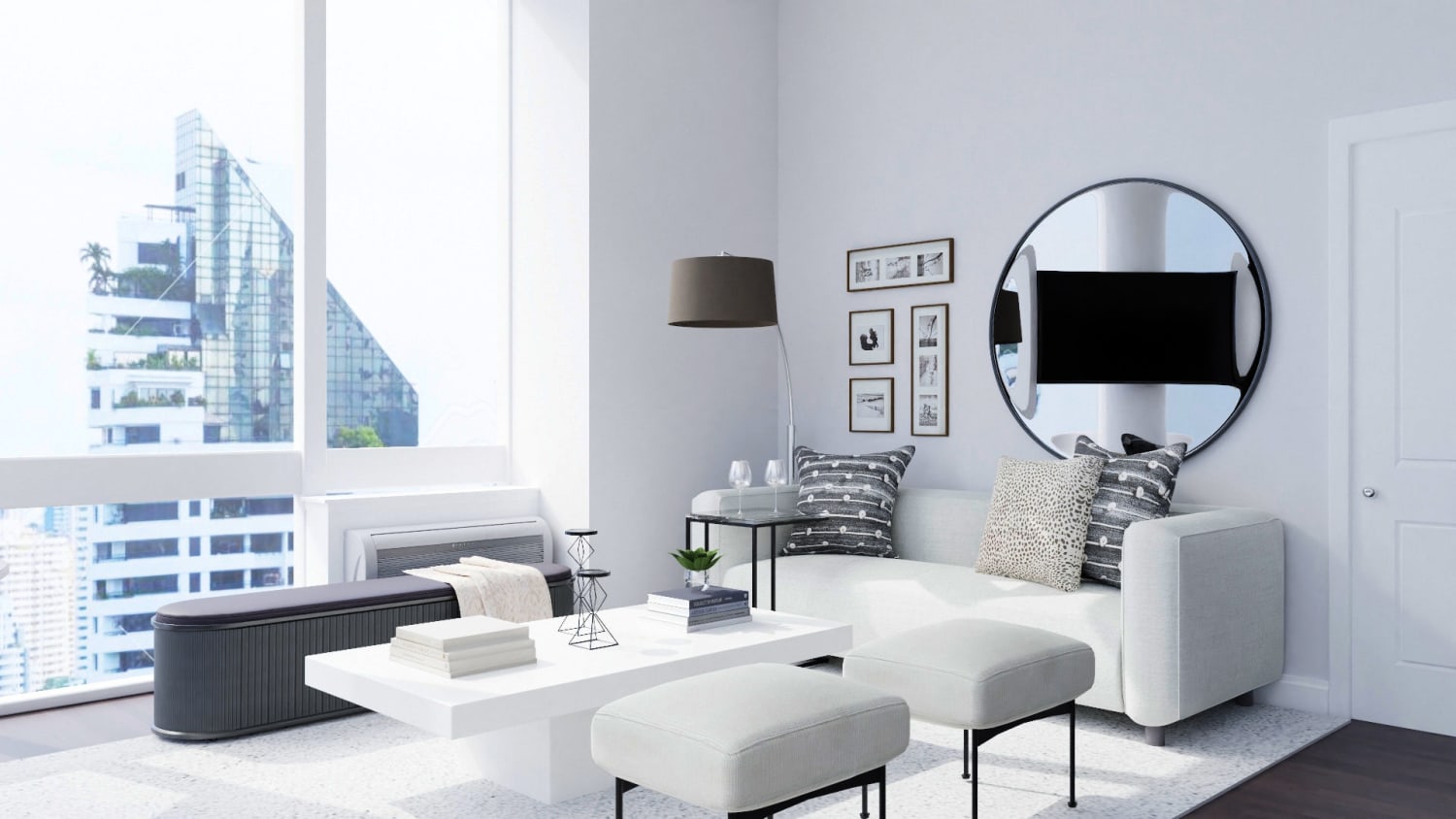 Black and White: Modern Industrial Living Room Design By Spacejoy