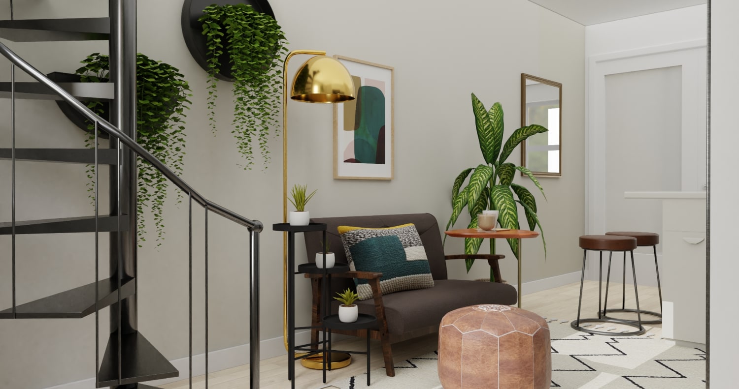 Cozy Entry Seat: Mid Century Modern Design By Spacejoy