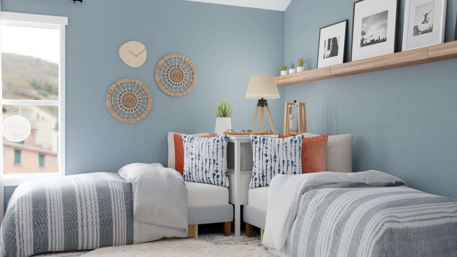 The Perfect Twins Room: Modern Transitional Kid's Room Design By Spacejoy