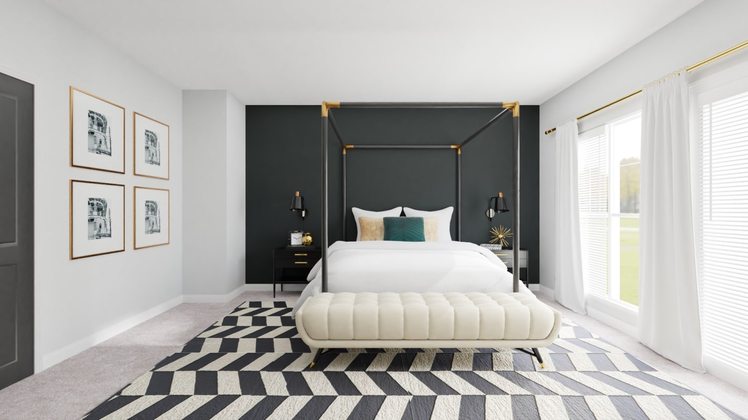 A Modern and Bold Bedroom Design That Inspires Luxury Design By Spacejoy