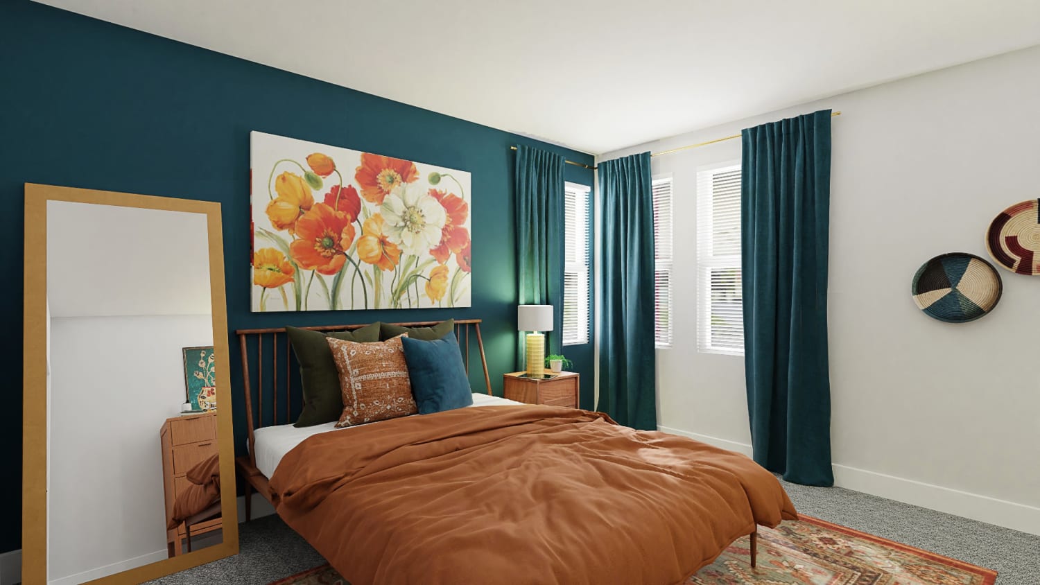 This Bold Modern-Eclectic Bedroom Is Full of Personality Design By Spacejoy