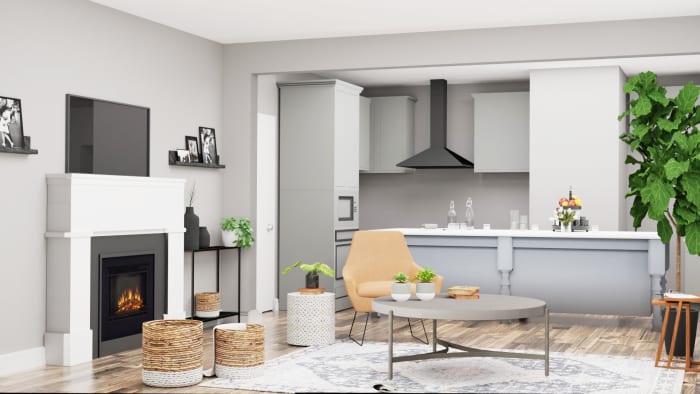 This Mid-Century Modern Living Room is a Minimalist's Dream Design View 4 By Spacejoy