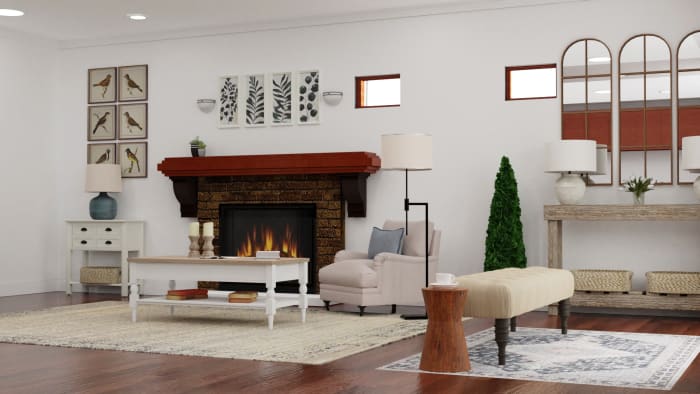 Traditional Farmhouse: Living Room Design View 2 By Spacejoy