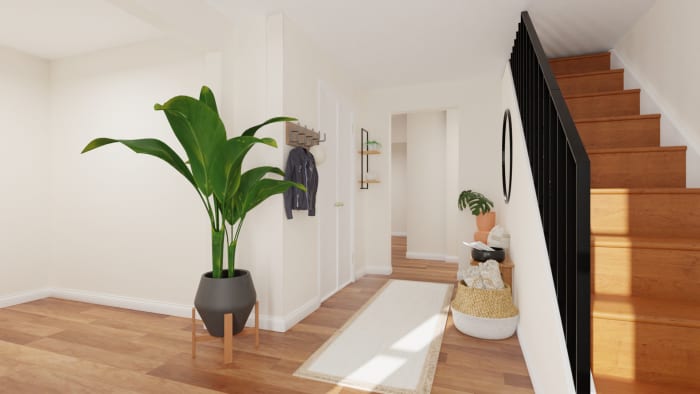 Minimal but Cozy: Boho Minimalist Entryway Design View 3 By Spacejoy