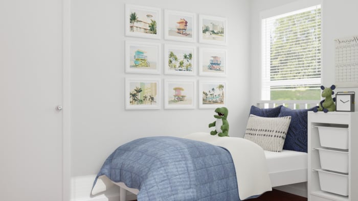 Bright Nautical: Coastal Casual Kid's Bedroom Design View 3 By Spacejoy