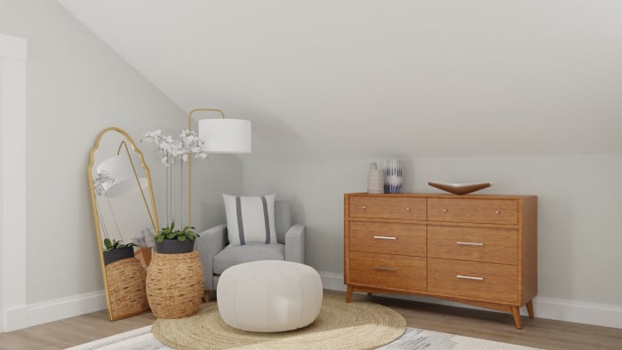 Soft and Earthy: Boho Minimalist Bedroom Design View 4 By Spacejoy