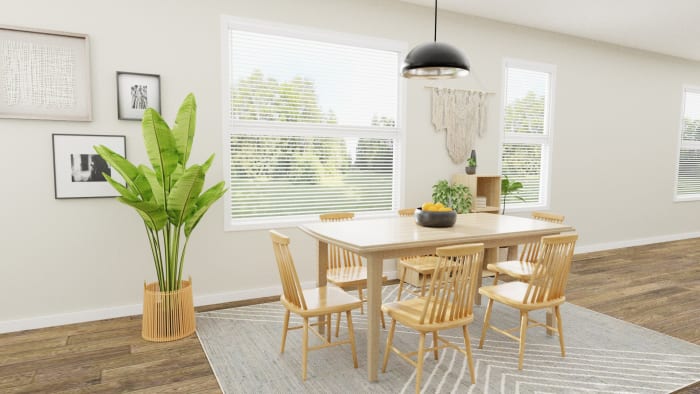 Blonder Woods: Boho Eclectic Dining Room Design View 2 By Spacejoy