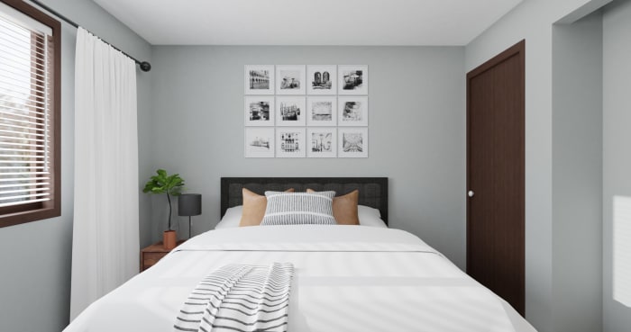Dorm Room Idea: Urban Minimalist Bedroom Design View 3 By Spacejoy
