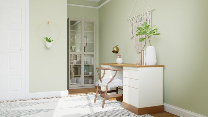 Cozy Reading Nook: Modern Boho Study Room Design View 3 By Spacejoy