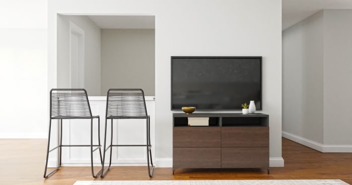 Surfing Vibes: Urban Minimalist Living Room Design View 4 By Spacejoy