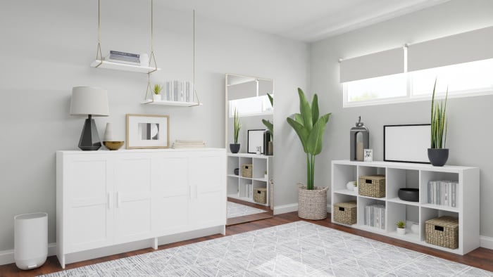Monochromatic Design: Urban Modern Home Office Design View 2 By Spacejoy