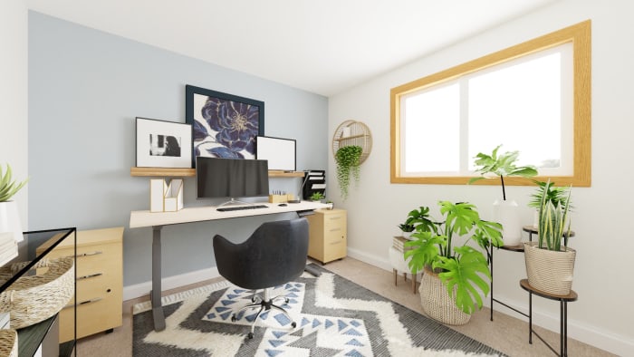 Statement Art: Boho Eclectic Home Office Design View 5 By Spacejoy