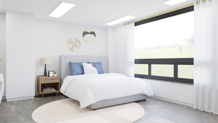 Coastal Vibes: Transitional Coastal Studio Design View 4 By Spacejoy