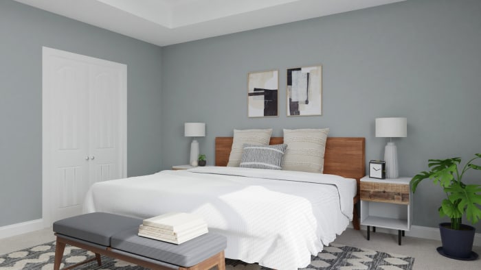 Tribal Vibes: Modern Boho Bedroom Design View 2 By Spacejoy