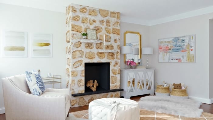 Reading Retreat: Glam Transitional Living Room Design View 4 By Spacejoy