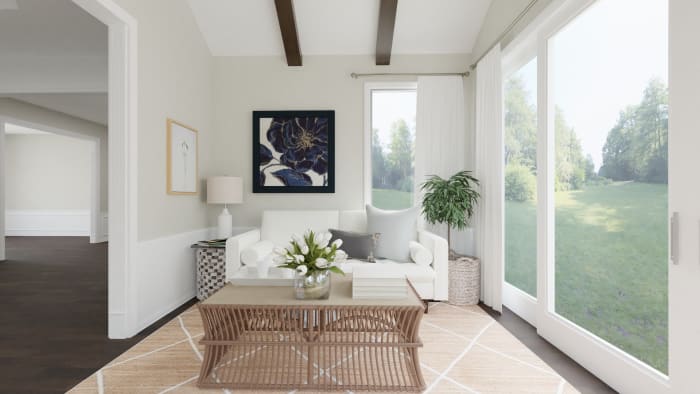 Morning Sun Room: French Country Coastal Morning Room Design View 2 By Spacejoy