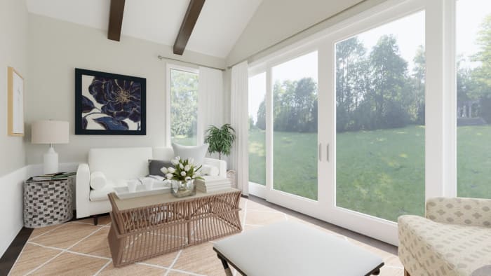 Morning Sun Room: French Country Coastal Morning Room Design View 4 By Spacejoy