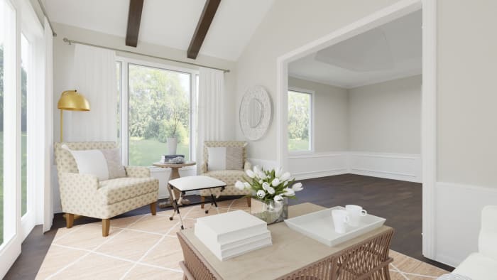 Morning Sun Room: French Country Coastal Morning Room Design View 5 By Spacejoy