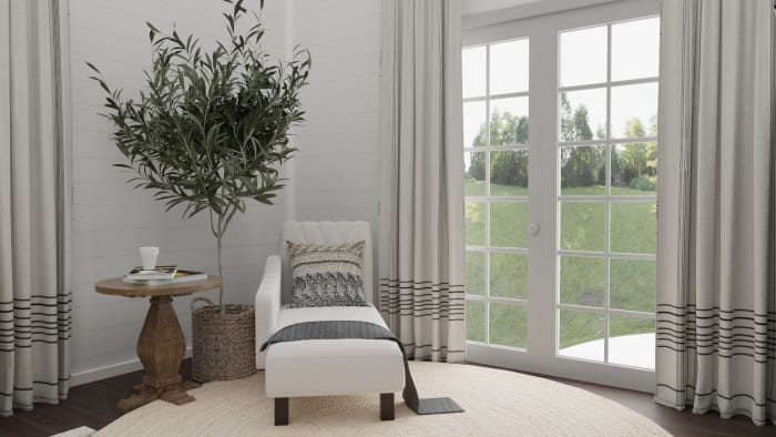 Weekend Retreat: French Country Farmhouse Bedroom Design View 4 By Spacejoy