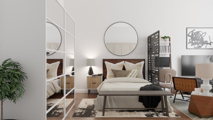 Privacy Screen: Mid Century Urban Studio Design View 3 By Spacejoy
