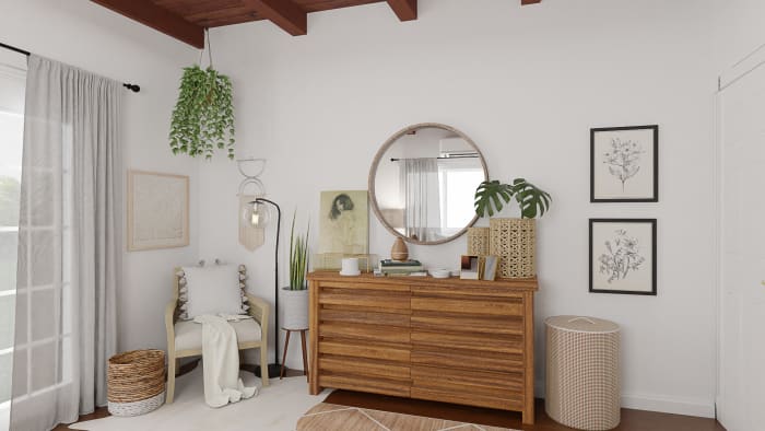 Boho Cabin: Modern Boho Bedroom Design View 4 By Spacejoy