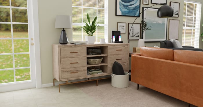 Gallery Wall: Modern Rustic Living Room Design View 5 By Spacejoy