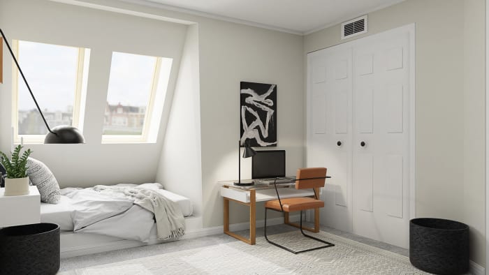 Multi Functional Space: Mid Century Urban Studio Design View 2 By Spacejoy