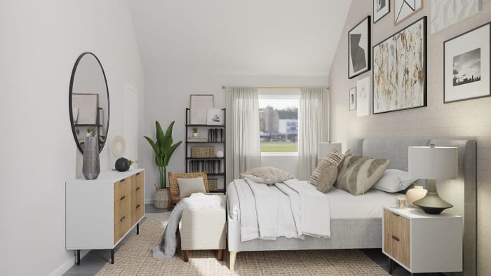 Eclectic Gallery Wall: Urban Boho Bedroom Design View 4 By Spacejoy