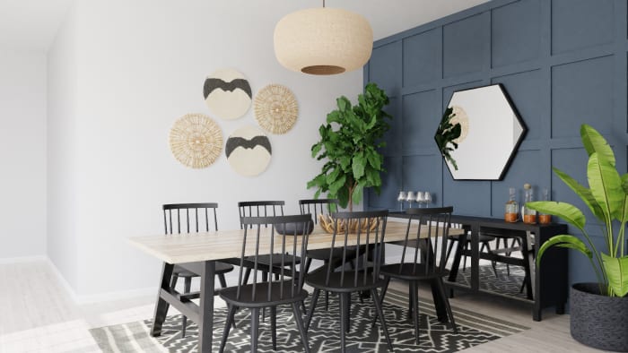 Dinner Party Seating: Modern Farmhouse Design View 2 By Spacejoy