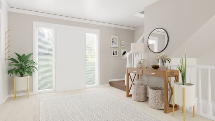 Warm Woods: Classic Transitional Entryway Design View 3 By Spacejoy